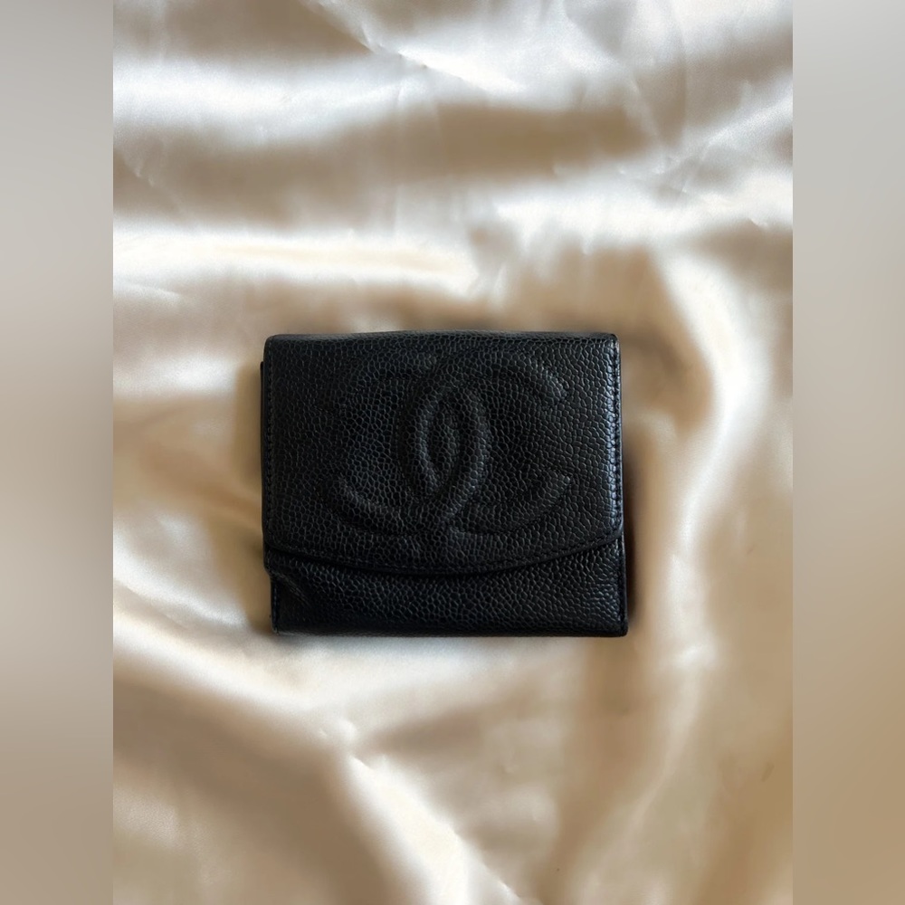 Chanel Black Caviar Timeless 'CC' Wallet